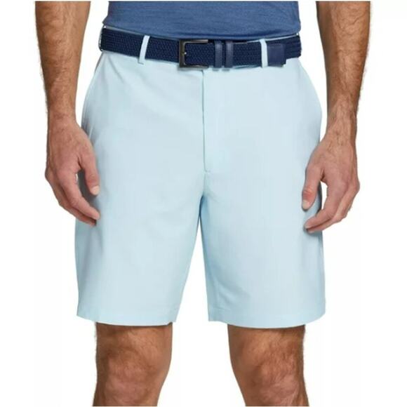 Walter Hagen Men's Soft Blue 9" Performance 11 Micro Lines Golf Shorts Size 38 - Picture 1 of 9
